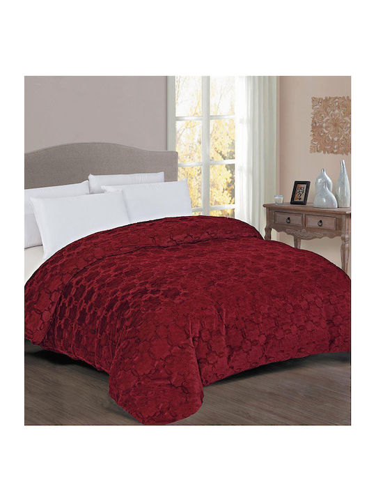 Dimcol Duvet Cover Single 160x220cm 1830 Burgundy 730 GSMGsm