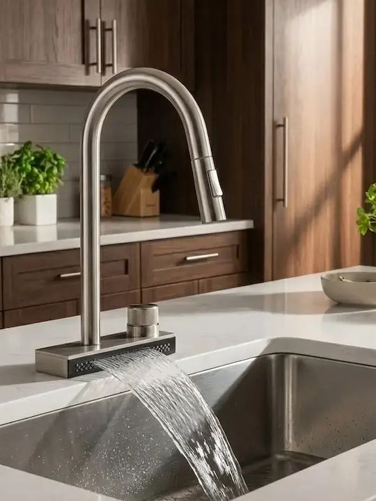 Tema Kitchen Faucet Counter Brushed Nickel