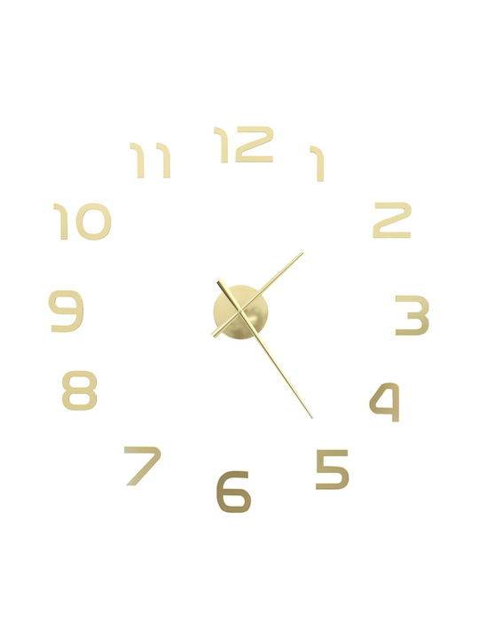 vidaXL 3D Wall Clock Sticker Mirror Silver Ø100cm