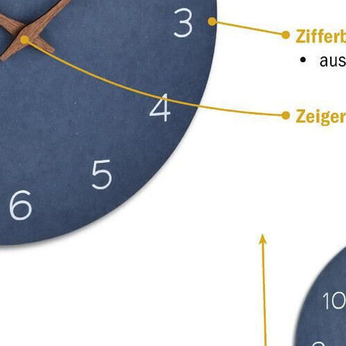 TFA Pigeon Wanduhr Kunststoff Blau Ø29.7cm