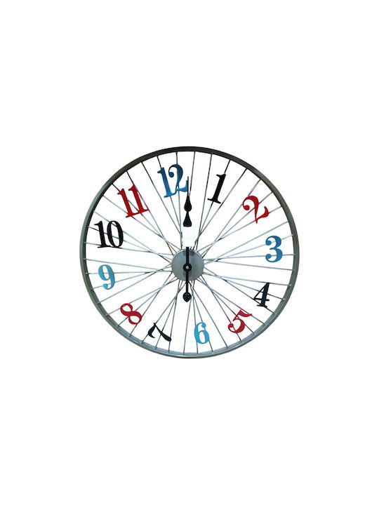 Leise Antikes Wanduhr Metallisch Mehrfarbig Ø60cm