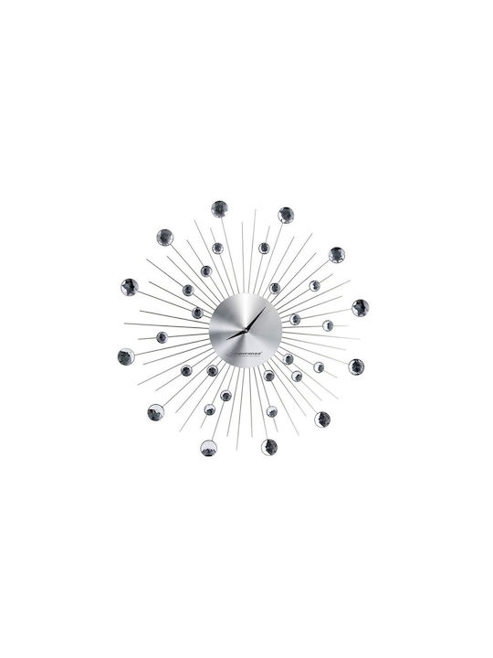 Esperanza Boston Wall Clock Metallic Silver Ø50cm