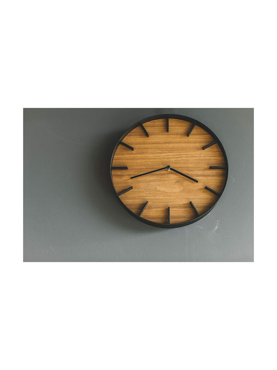 Yamazaki Ρολόι Τοίχου Μεταλλικό Mαύρο Ø26.5cm