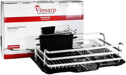 Viosarp Black Aluminum Sink Strainer 46x30x13cm