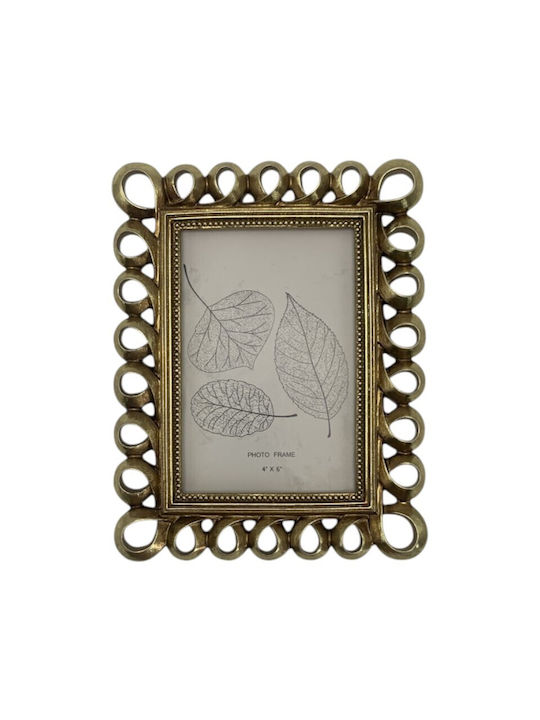 Karvounis Plastic Photo Frame with Gold Frame