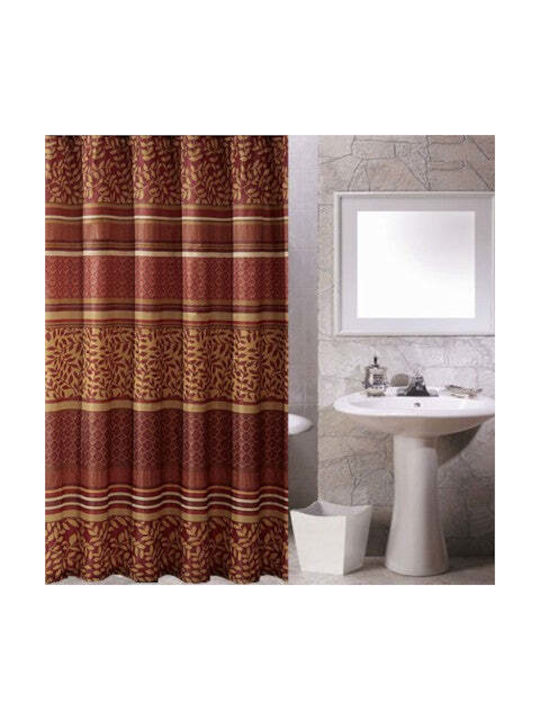 Cyclops Κουρτίνα Μπάνιου Υφασμάτινη 240x180 cm Danica Red