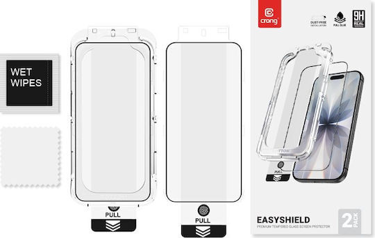 Crong Tempered Glass 2τμχ Μαύρο (iPhone 17 / 17 Pro / 16 ProXiaomi 17 Pro)