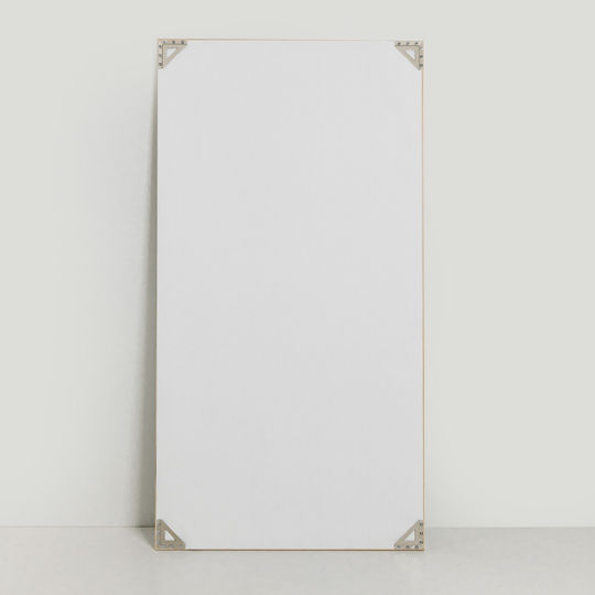 Liberta Lino Wall Mirror Full Length with Beige Plastic Frame 126x66cm 1pcs