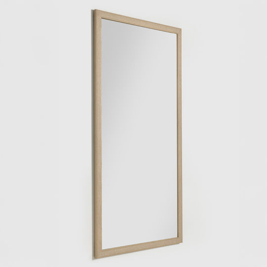 Liberta Lino Wall Mirror Full Length with Beige Plastic Frame 126x66cm 1pcs