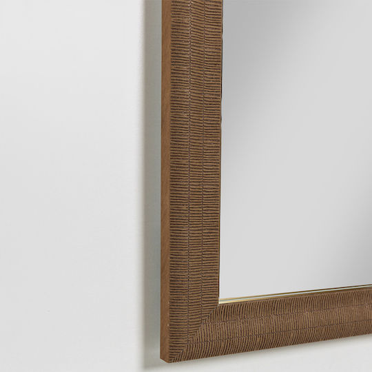 Liberta Genesis Wall Mirror Full Length with Brown Plastic Frame 125.4x65.4cm 1pcs