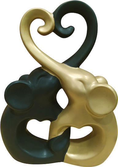 Decorative Ceramic Love Bicolor Gold Black 20x8.2x25.3cm K9782b-g