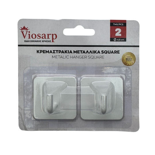 Metallhaken Quadrat Set aus 2 Stück W7855b-2 4,5x4,5x2,8cm Viosarp