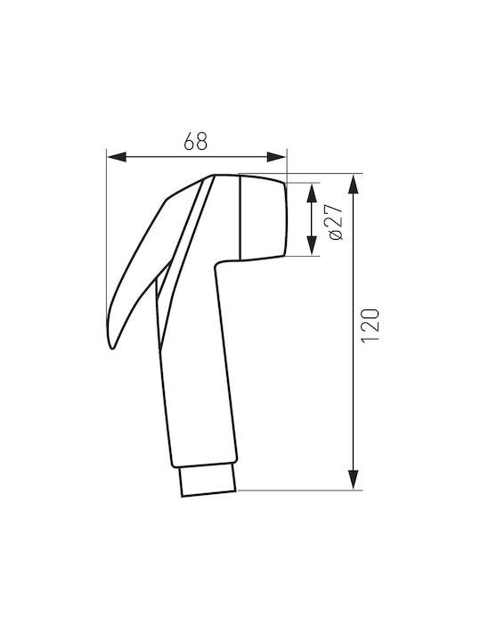 Ferro Presso Duș Igienic Sistem Auto-stop Conexiune Universală D1/2" Furtun Duș 125 Cm Cromat