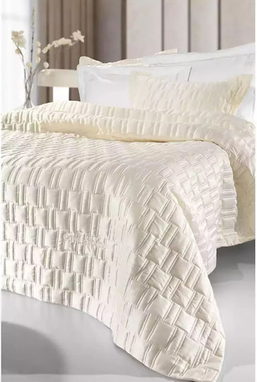 Guy Laroche Brick Подредба Покривало Кингсайз Микросатин Ecru 250x240см 3бр