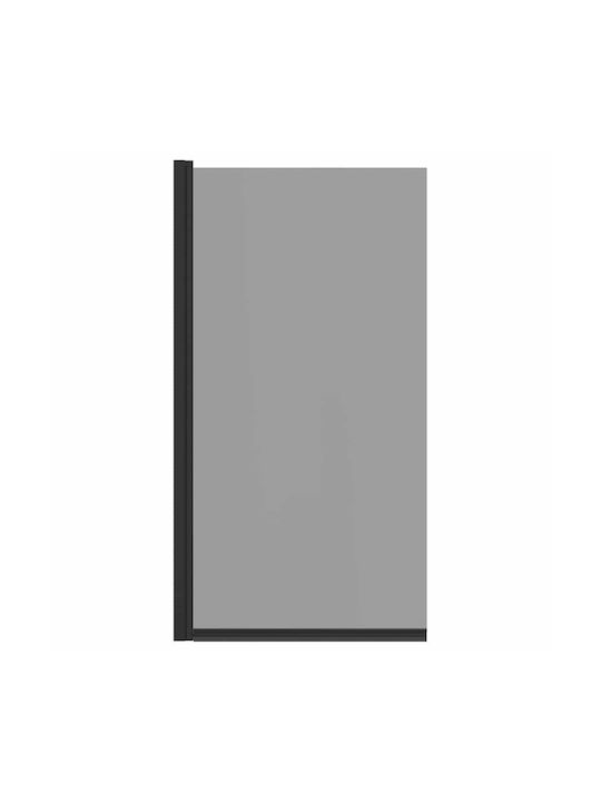 vidaXL Shower Screen Bathtub with Foldable Door 68x130cm Stripes Black