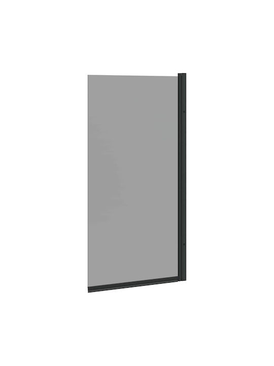 vidaXL Shower Screen Bathtub with Foldable Door 68x130cm Stripes Black