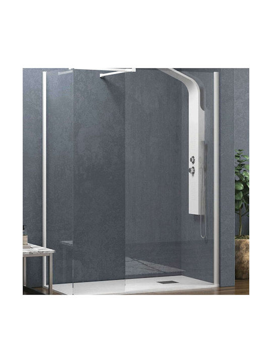 Karag Walkin 2 Fixed Side for Shower 70x200cm Clear Glass White
