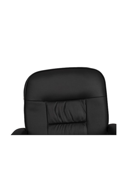 Πολυθρόνα Επισκέπτη με Μπράτσα Μαύρη 61.5x62x98cm 2τμχ