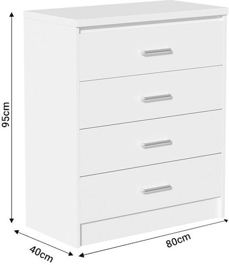 Schlafzimmer Set Olympus White mit Lattenrost 140x200cm 4Stück