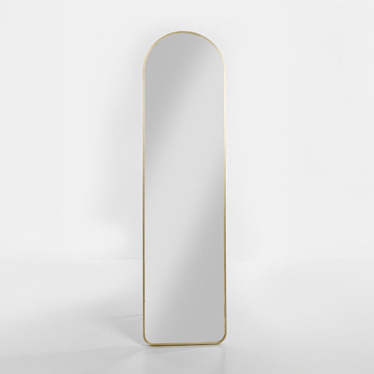 Liberta Semiramis Oglindă De Podea Arcuită Cu Cadru Metalic Auriu 150x40cm