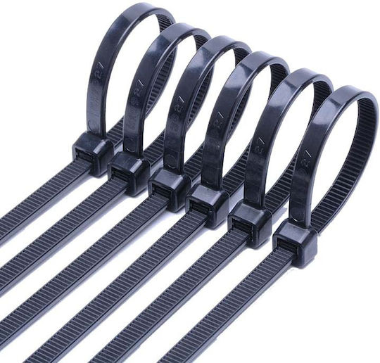ATC Kabelbinder Kunststoff 200mm x 2,5mm in Schwarz Farbe (100 Stück) (20.007.0012)