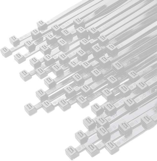 ATC Plastic Cable Ties 250mmx3.6mm In White Colour 100pcs 20.007.0021