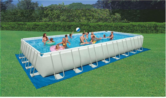 Intex PVC Swimming Pool 10lt with Metallic Frame 975x488x132cm Gray