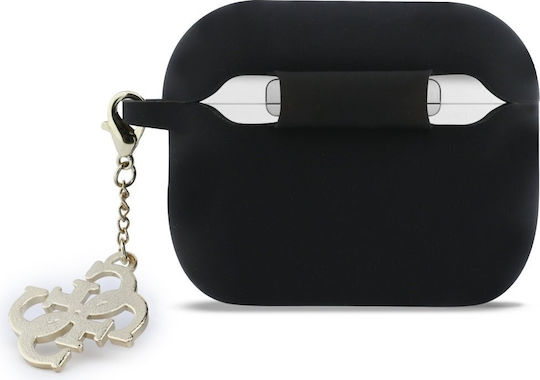 Guess Case Silicone in Black color for Apple AirPods Pro 3