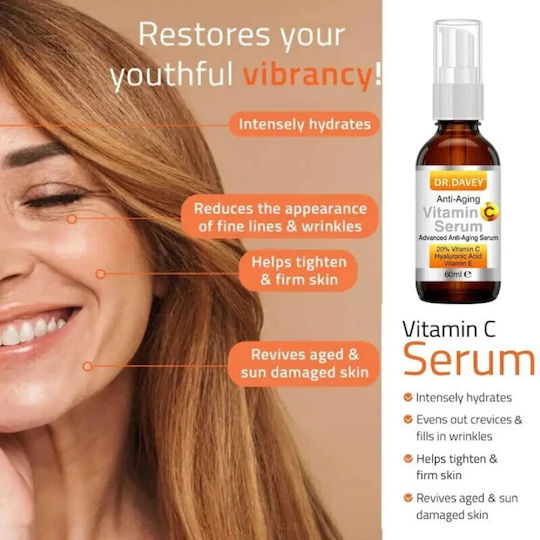 Dr Marcus Feuchtigkeitsspendend & Anti-Aging Serum Gesicht mit Vitamin C & Vitamin E für Strahlkraft & Straffung 60ml