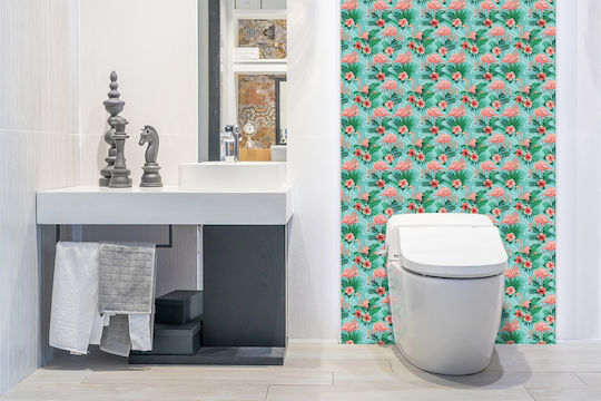 Vinyl Wall Panel Sticker Elegant Interior Decoration Flamingo 100x50 Cm