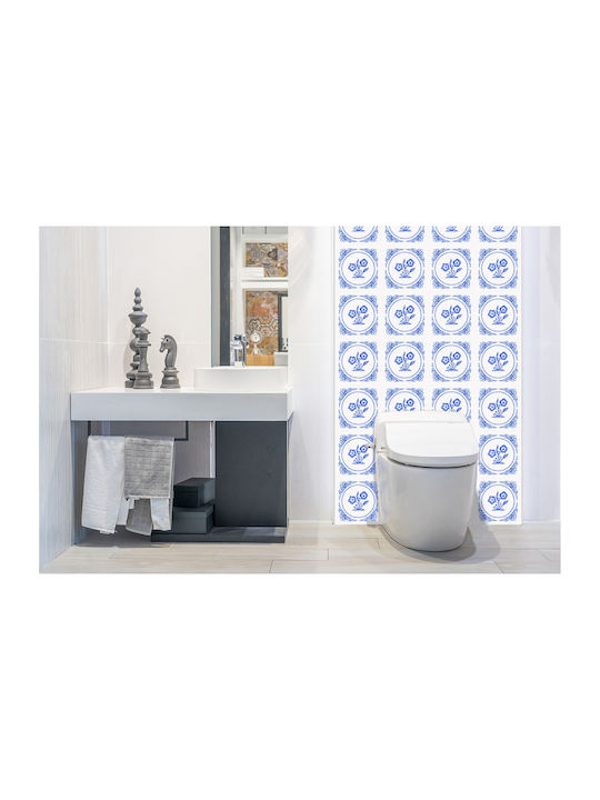 Wandsticker Vinyl Panel Dekoration Wand Blumen Azulejo 100x50 cm