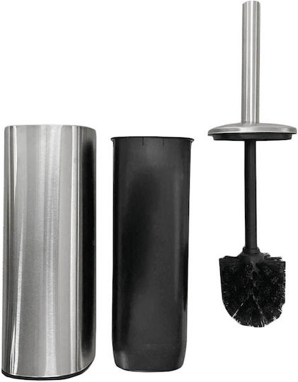Ankor Inox Toilet Brush and Basket Set Soft Close 5lt Silver