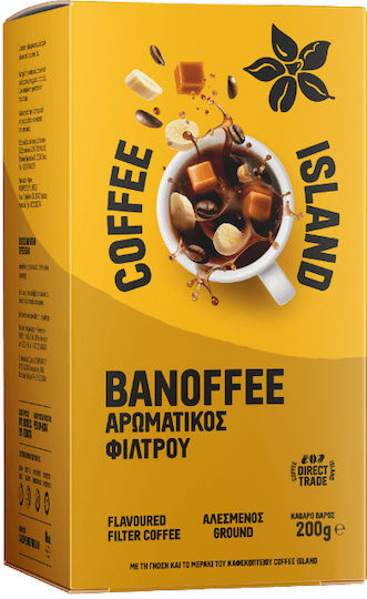 Coffee Island Filter Coffee Filter Aromatic With Banoffee Flavor Banoffee Ground 200gr