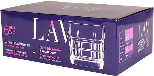 Gurallar Set de pahare Whiskey din Sticlă 325ml 6buc