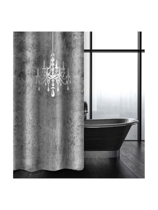 Saint Clair Abstract 116 Κουρτίνα Μπάνιου Υφασμάτινη 240x185 cm Anthracite