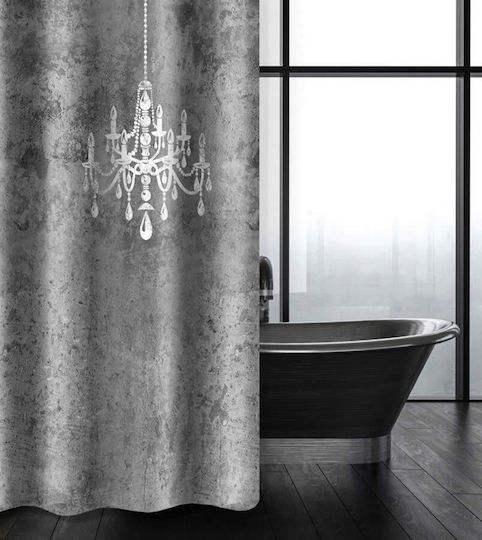 Saint Clair Abstract 116 Κουρτίνα Μπάνιου Υφασμάτινη 240x185 cm Anthracite