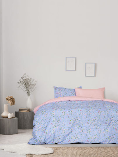 Kocoon Zinia Κουβερλί Μονό από Βαμβάκι & Πολυεστέρα Blue 160x240cm
