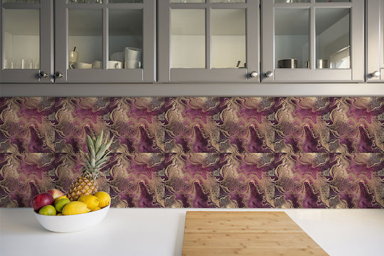 Vinyl Kacheln Wandsticker Modernes Badezimmer Sand Marmor 9x30x30 cm