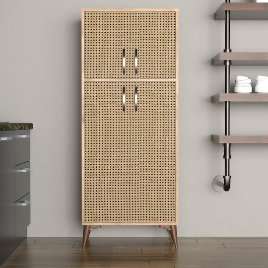 Dulap Mare Multifuncțional Din Pin Hazeran Uși 62x35x155cm