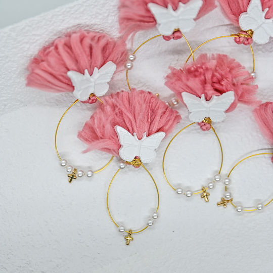 Afitechno Taufe Anhänger Rosa 50 Stück A115