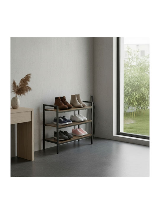 Fabric Shoe Organizer Black 79x30x58.5cm