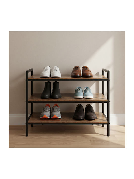Fabric Shoe Organizer Black 79x30x58.5cm