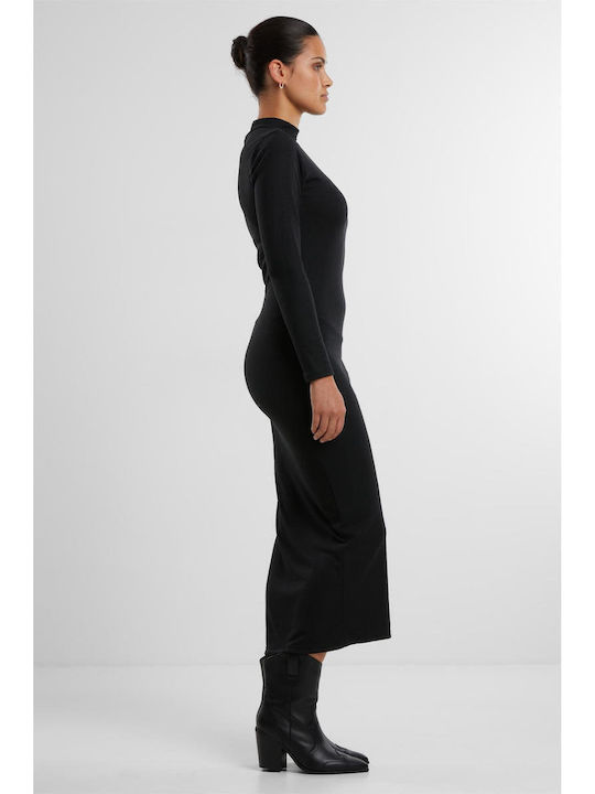 Midi Φόρεμα Πλεκτό Black