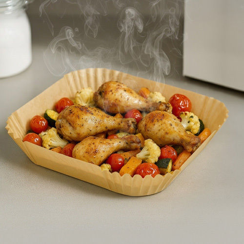 Hârtie De Copt Antiaderentă Pentru Air Fryer 16x16cm 100 Bucăți