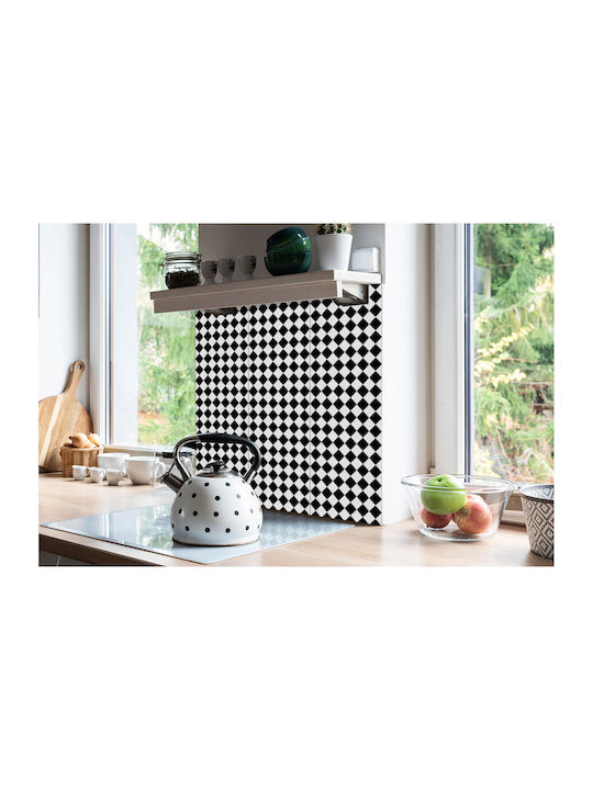 Decorative Vinyl Tile Stickers Inclined Chessboard 9x30x30 Cm