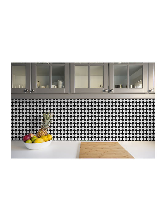 Decorative Vinyl Tile Stickers Inclined Chessboard 9x30x30 Cm