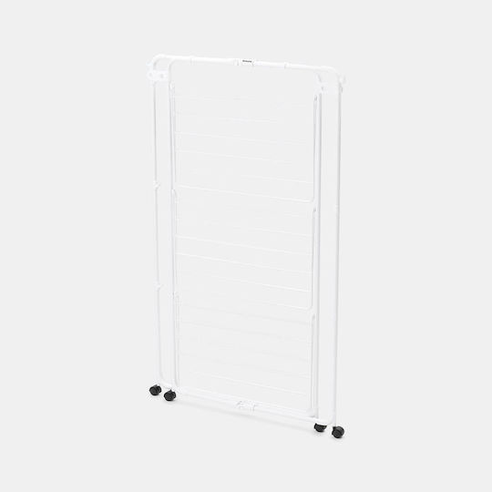 Brabantia Hangon Tower Folding Floor Clothes Drying Rack Stainless Steel with Wheels with Hanging Length 23m