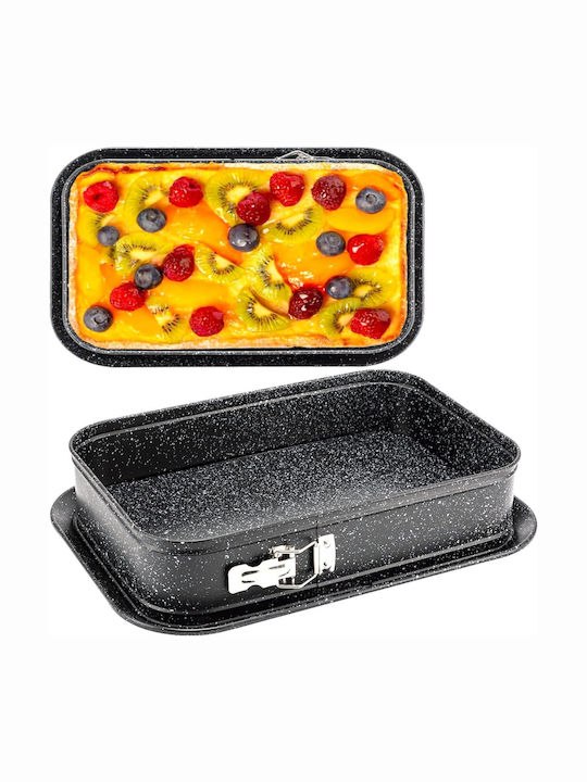 Formă de Patiserie pentru Chec Rectangulare cu Bază Detașabilă 39.5x28x8buc 1buc