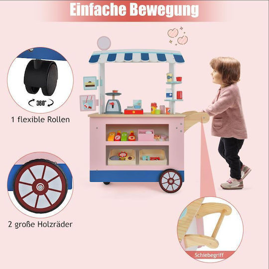Costway Children's Wooden Toy Cash Register for 3+ Years