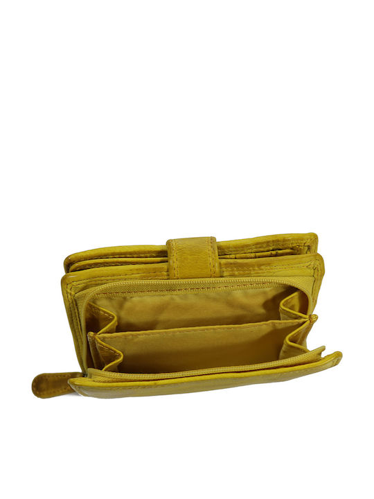 Small Leather Women's Wallet Classic Yellow